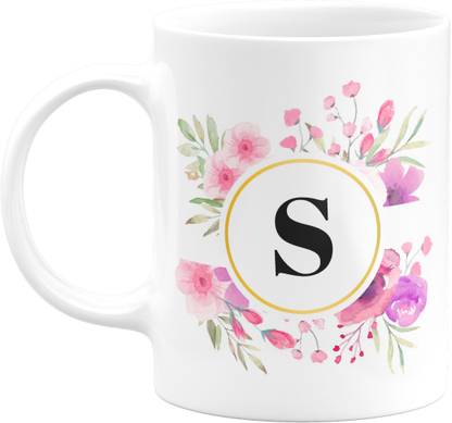 Flair Print Alphabet S FPM124 Printed Ceramic Coffee Mug
