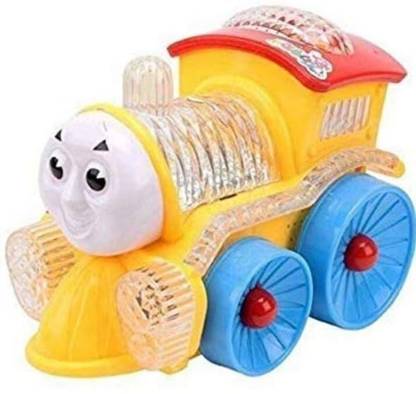 HK Thomas Engine, Musical Train Engine Toy for Kids and Toddlers with 4D Light and Sound, Projector Light and Real Engine Sound
