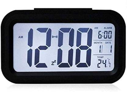 Sakar Digital Black Clock