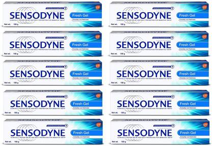 SENSODYNE Sensitive Toothpaste - Fresh Gel-02- 150gm(Pack of 10) Toothpaste