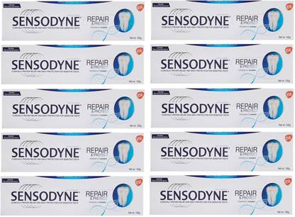 SENSODYNE Sensitive Toothpaste Repair & Protect - 100 g (09)(Pack of 10) Toothpaste