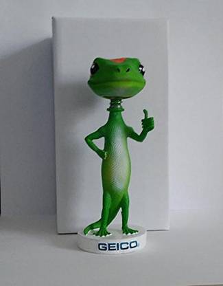 BD&A Geico Gecko Lizard 5.5" Bobblehead Wobbler Nodder