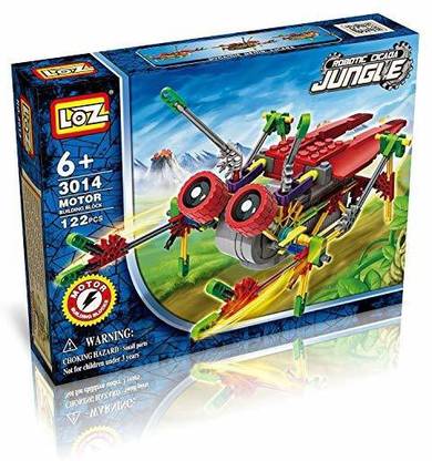 Loz Motor Building Block Jungle Action Robotic Cicada - 3014