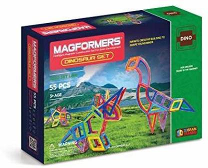 Magformers Dinosaur Set (55-pieces) Magnetic Building Blocks