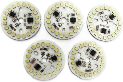 Electronic Spices 220V 7W Round white colour AC led strip 20 LED PACK OF 2 Light Electronic Hobby Kit