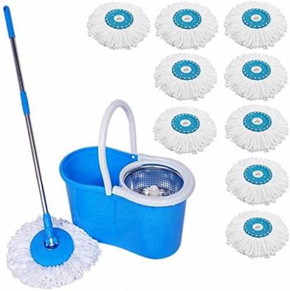 MOP'N'ME FLOOR MOP BUCKET with 9 REFILLS Mop Set