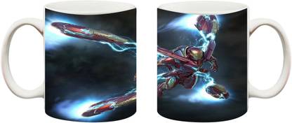 ANNI69 Iron Man Taking His Best Jarvis Suit In Space Best Coffee Ceramic Coffee Mug