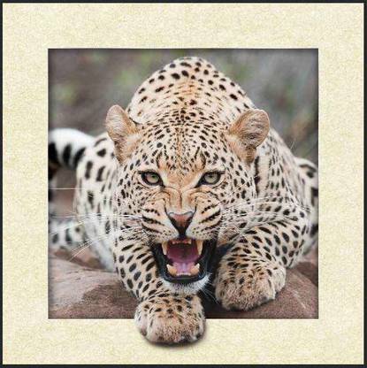 index media 3D Leopard Acrylic 20 inch x 20 inch Painting