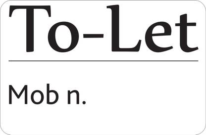 To-let (Gumming) poster for Room Owner Paper Print