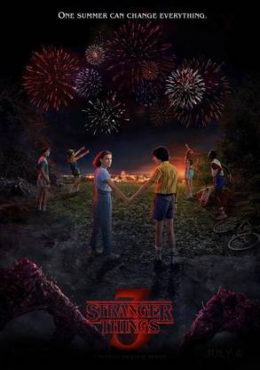 Stranger Things Tv Series Poster for Room & Office Paper Print