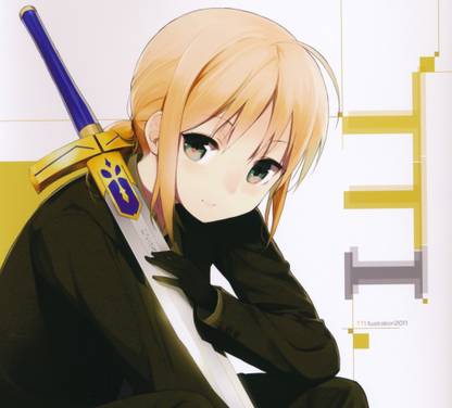 Athah Anime Fate/Zero Fate Series Artoria Pendragon Saber 13*19 inches Wall Poster Matte Finish Paper Print