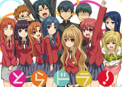Athah Anime Toradora! Maya Kihara Hisamitsu Noto Nanako Kashii Koji Haruta Ami Kawashima Ryuuji Takasu Taiga Aisaka Yusaku Kitamura Minori Kushieda Sumire Kano Yasuko Takasu 13*19 inches Wall Poster Matte Finish Paper Print