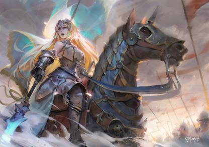 Athah Anime Fate/Grand Order Fate Series Ruler Jeanne d'Arc Fate/Apocrypha 13*19 inches Wall Poster Matte Finish Paper Print