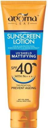Aroma leafs Sunscreen - SPF 50 PA+++ Sunscreen Lotion SPF 40