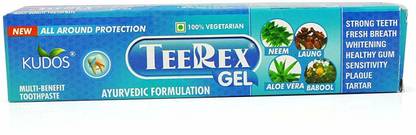 KUDOS Teerex Gel Toothpaste Ayurvedic Formulation Multi Toothpaste