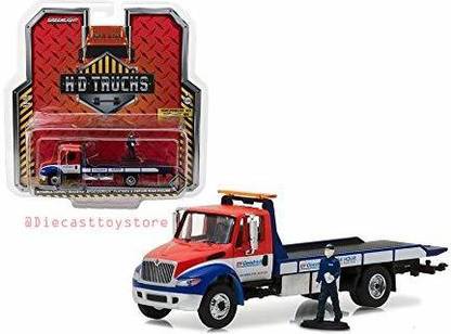 Greenlight BRAND NEW DIECAST 1:64 HD TRUCKS SERIES 12-2013 INTERNATIONAL DURASTAR BFGOODRICH FLATBED & REPAIR MAN FIGURE 33120-B BY