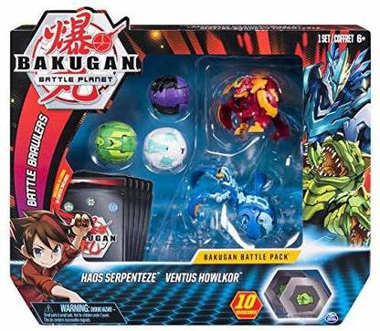 Bakugan Battle Pack 5-Pack Pyrus Maxotaur And Aquos Mantonoid Collec