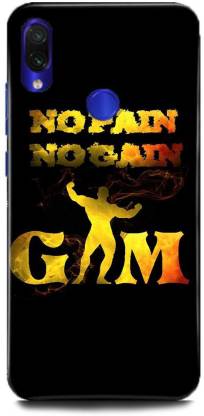 play fast Back Cover for Redmi Note 7/ MZB7266IN NO PAIN NO GAIN PRINTED