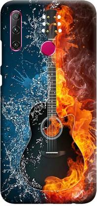 LEEMARA Back Cover for Huawei P Smart + (2019), POT - LX1T - Guitar, Printed Back Cover