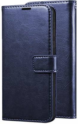 SESS XUSIVE Flip Cover for Leather Wallet Flip Book Cover Case for Redmi GO - (Blue)