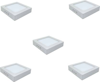 D'Mak 15 Watt Square Surface Led Panel Light (White,Pack Of 05) Ceiling Light Ceiling Lamp