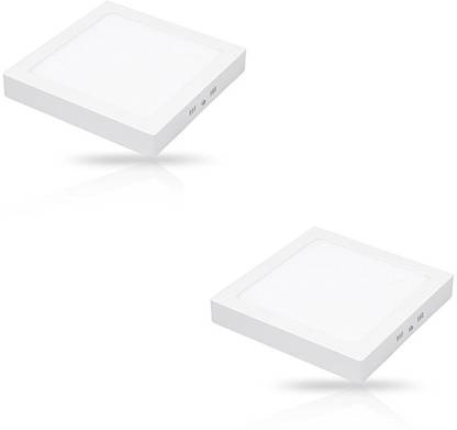 D'Mak 22 Watt Square Surface Led Panel Light (White,Pack Of 02) Ceiling Light Ceiling Lamp