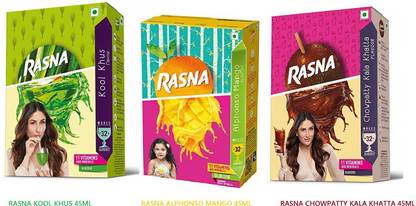 Rasna KOOL KHUS,ALPHONSO MANGO,KALA KHATTA