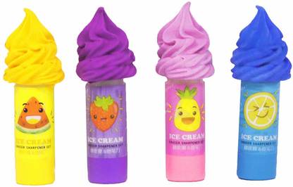 ट्रेड ग्लोब Ice-Cream Cone Shaped Eraser for Kids, Collection & Return Gift Set of 10 इरेज़र
