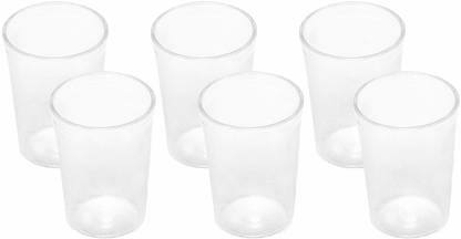 swift international (Pack of 6) 6 Pcs Poly Carbonate Water/Juice Glasses 200ml Glass Set Water/Juice Glass
