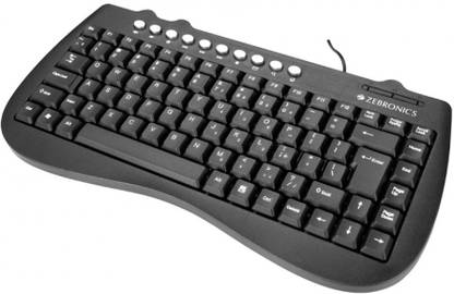 ZEBRONICS ZEB K03 Wired USB Standard Multi-device Keyboard Compatible with Desktop, Laptop, Mac