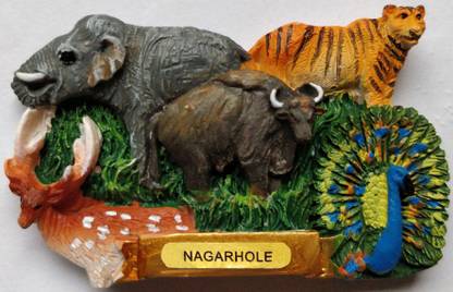 Temple Trees NAGARHOLE WILDLIFE COLLAGE Fridge Magnet Pack of 1