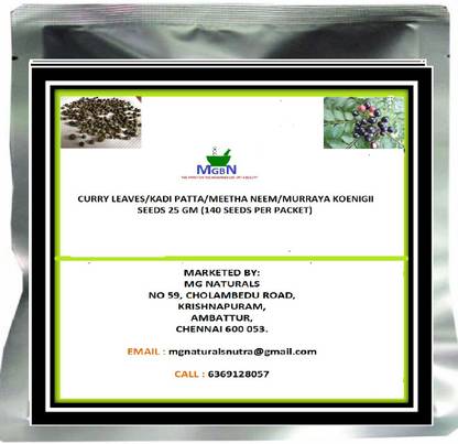 MGBN CURRY LEAVES/KADI PATTA/MEETHA NEEM/MURRAYA KOENIGII SEEDS Seed