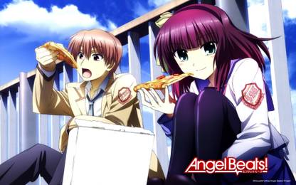 Athah Anime Angel Beats! Yuri Nakamura Yuzuru Otonashi 13*19 inches Wall Poster Matte Finish Paper Print