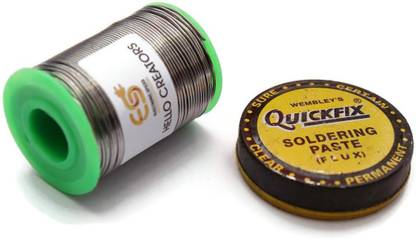 Electronic Spices COMBO OF 250G BIG Tin Lead Rosin Core Soldering wire + 50G Soldering Paste (Flux) 1 W Temperature Controlled