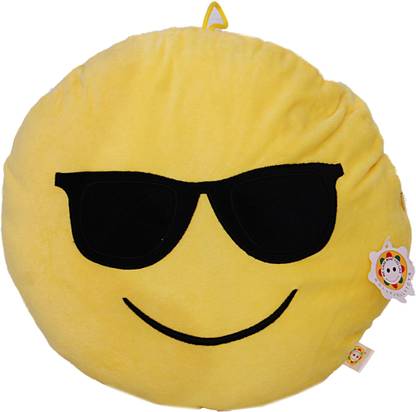 V Golly Jolly Nx Tic Toc Enterprises Cool Dude Smiley Emoji Stuffed Soft Toy Cushion Pillow 36cm  - 36 cm