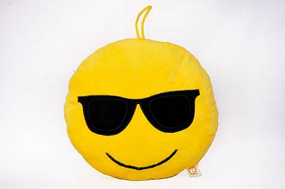 V Golly Jolly Nx Tic Toc Enterprises Cool Dude Smiley Emoji Stuffed Soft Toy Cushion Pillow 27cm  - 27 cm