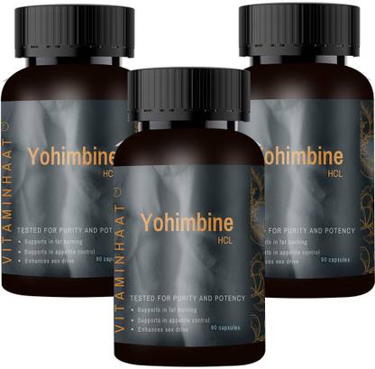 Vitaminhaat Yohimbine HCL 2.5mg 270 Capsules (Pack of 3)