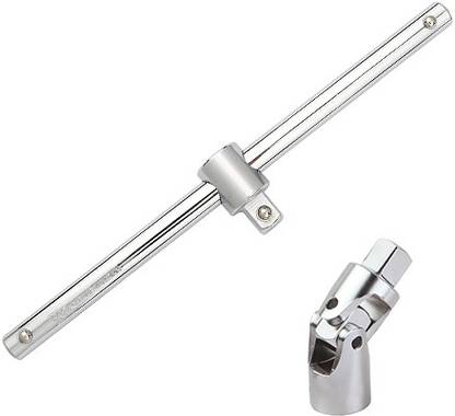 JCB 22028429+22028467 1/4" Drive Sliding T Bar and square drive Universal Joint Single Sided T Type Wrench