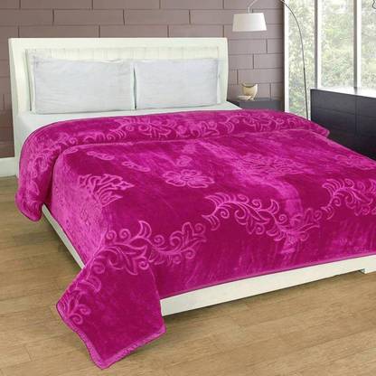 PROTOZONE Floral Double Mink Blanket for  Heavy Winter