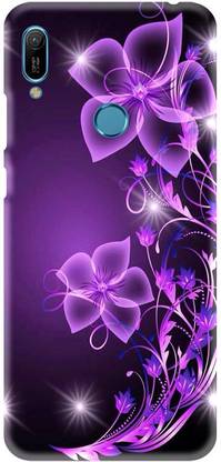 PNBEE Back Cover for Huawei Y6 (2019), Huawei Y6 Prime (2019), MRD-LX1- Purple Pattern Print Mobile Case Cover