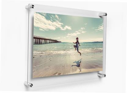 RASPER 1 Compartments Acrylic Sandwich Frame (18x24 Inches) with 4 Studs for Wall Fixture