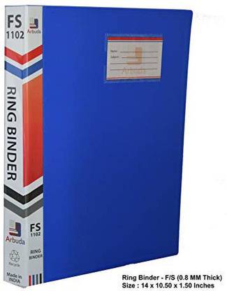 arbuda Polypropylene Ring Binder Strong and Durable 2D Type Ring Clip File - F/S Size 