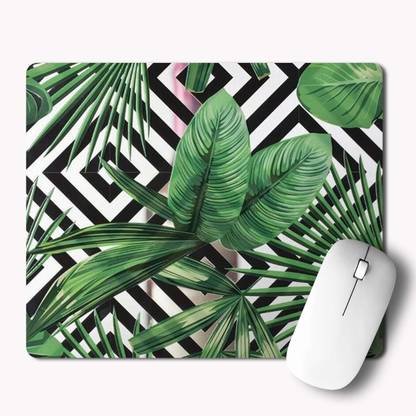 iKraft Gaming Mouse Pad Custom Vector Leafs Printed Mouse Pad Non Slip Base Mousepad