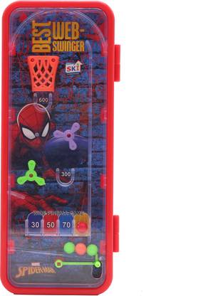 SKI 1740 Cruze Pencil Box With Wide Pull Game and Lock System Blue. Spiderman Art Plastic Pencil Box