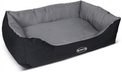Slatters Be Royal Store Rectangular shape Reversable Gray BLACK Ultra Soft Ethnic Velvet DOG BED for Pet/Cat S Pet Bed