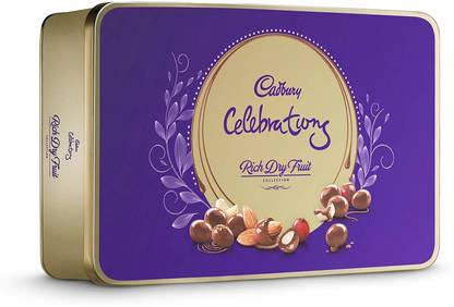 Cadbury Celebrations Rich Dry Fruit Chocolate Gift Box, 177g Brittles