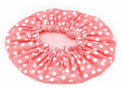 Basicare Pink Shower Cap with White Dots
