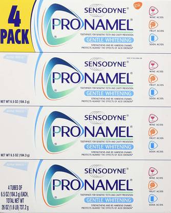 SENSODYNE 4 Pack / 6.5oz Large Size For Sensitive Teeth Toothpaste