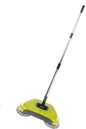 Tortoise zone Spin Broom/Triple Brush Technology Cordless Sweeper Cleaning / 360° Rotating Floor Sweeping Mop/Multi Functional Floor Cleaner Plastic Dry Broom