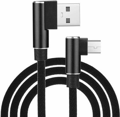 Life Like Micro USB Cable 2 m Micro USB Fast Charging L Shape Cable Nylon Braided Data Cable for All Smartphones